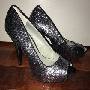 Vera Wang (Davids Bridal) glitter heels